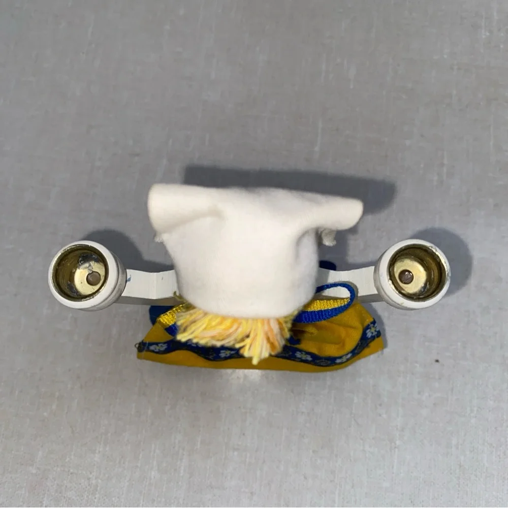 Butticki Vintage Lucia Swedish girl candlestick‎ holder wooden Sweden